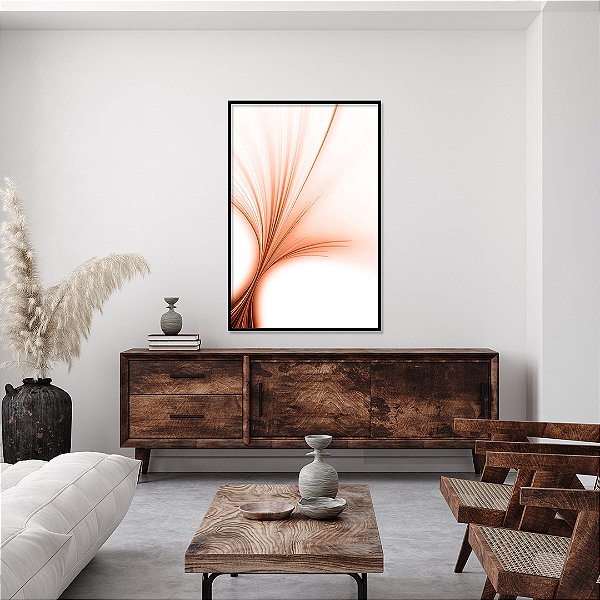 Quadro FineArt Abstrato com Desfoque de Movimento em Laranja