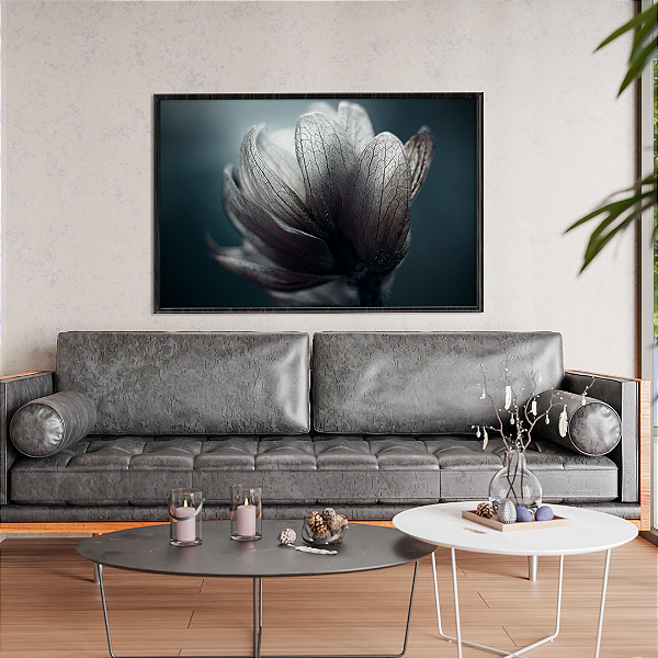 Quadro FineArt Flor em Herbário com Foco Suave