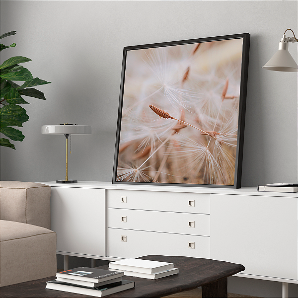 Quadro FineArt Flor Dente de Leão Voo Silencioso