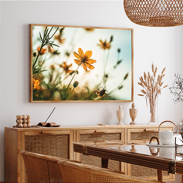 Quadro FineArt Flor Cosmos Amarelo