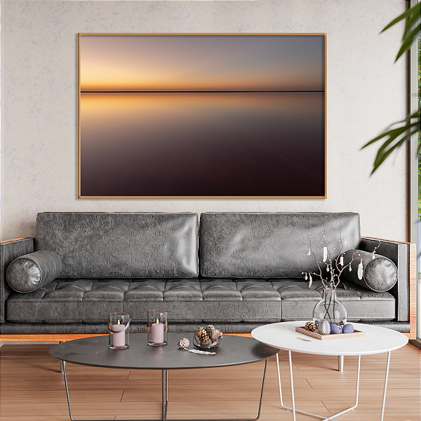 Quadro FineArt Natureza Abstrato Horizonte Sereno