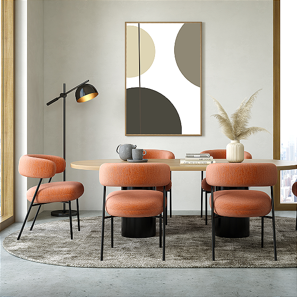 Quadro FineArt Abstrato Simplicidade Circular