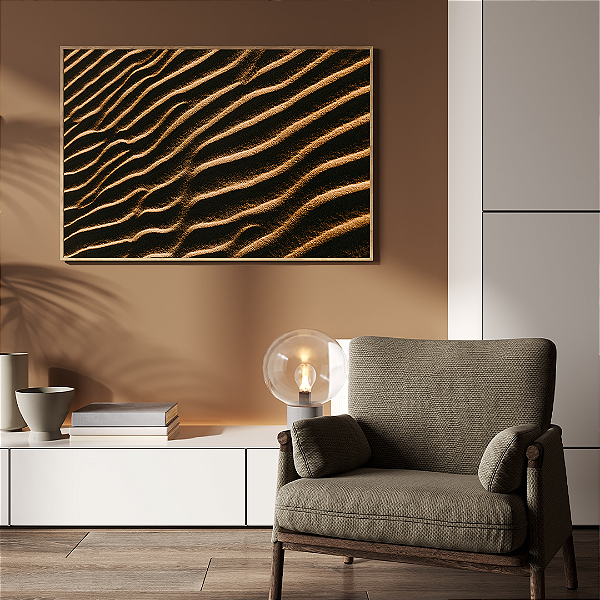 Quadro FineArt Rastros do Vento em Dunas de Areia