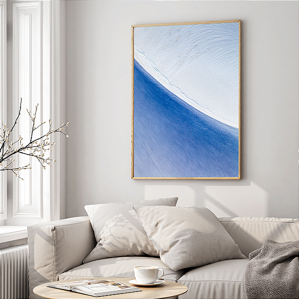 Quadro FineArt Abstrato Pintura Névoa Azul