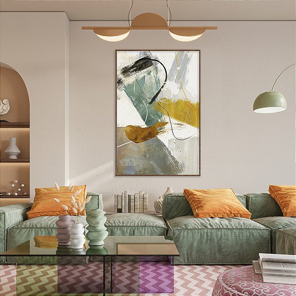 Quadro FineArt Abstrato Pintura Abstrato Modernista em Expansão