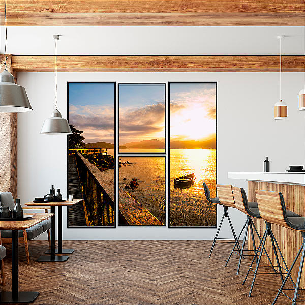 Obra O Amanhecer - Coleção Praia de Porto Belo SC - Estevan Borba