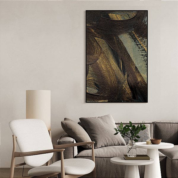 Quadro FineArt Abstrato Dança das Sombras Luminosas