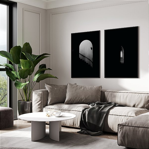 Conjunto com 2 quadros FineArt Arquiteturas do Silêncio