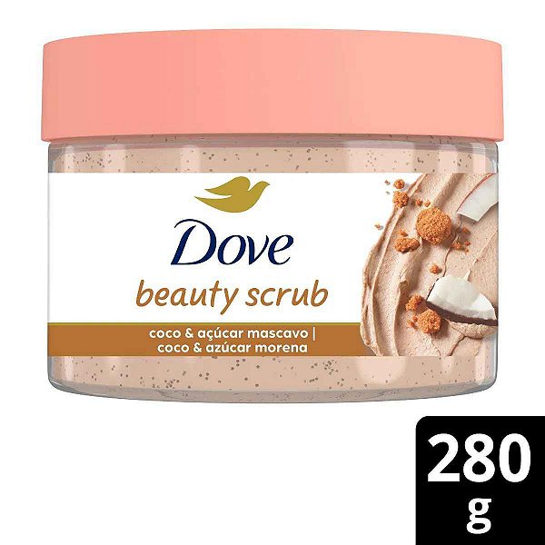 ESFOLIANTE DOVE BEAUTY SCRUB COCO E AÇUCAR MASCAVO 280G