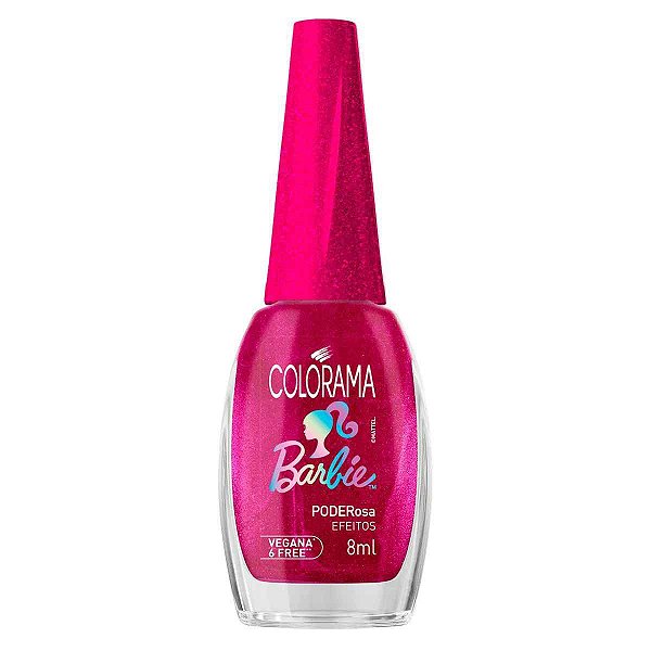ESMALTE EFEITOS COLORAMA BARBIE 8ML PODEROSA