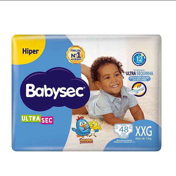 FRALDA BABYSEC ULTRASEC GALINHA PINTADINHA HIPER XXG 48UNI
