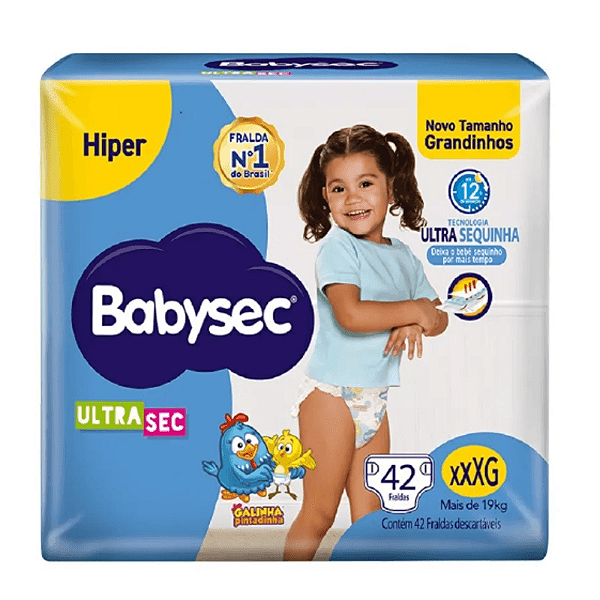 FRALDA BABYSEC ULTRASEC GALINHA PINTADINHA XXXG 42UNI