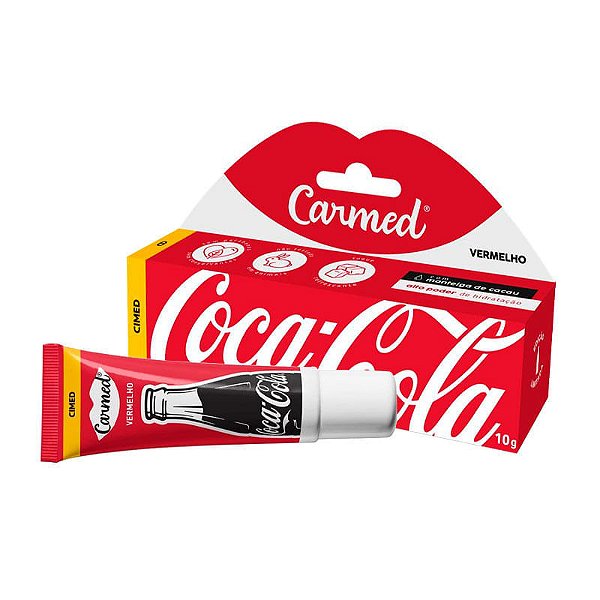 HIDRATANTE LABIAL CARMED COCA COLA VERMELHO 10G