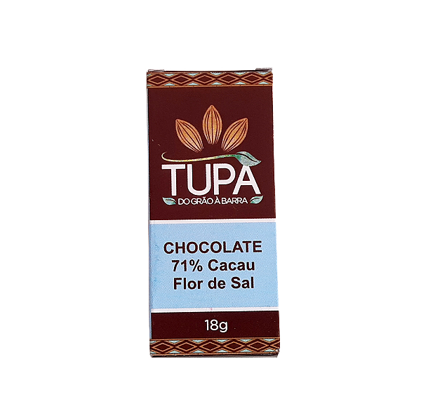 Chocolate Tupã 71% Cacau com Flor de Sal - Barrinha 18g