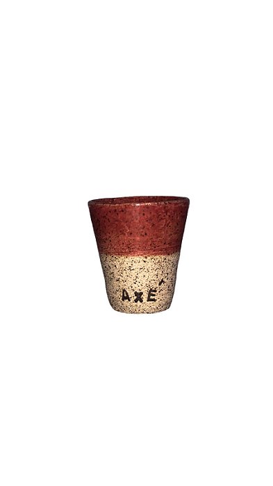 Copo de Cerâmica feito à mão - Coleção Doses de Nordestinidade - AXÉ vermelho