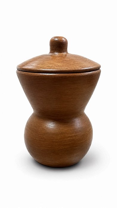 Cuscuzeira de barro natural Os Rufinos