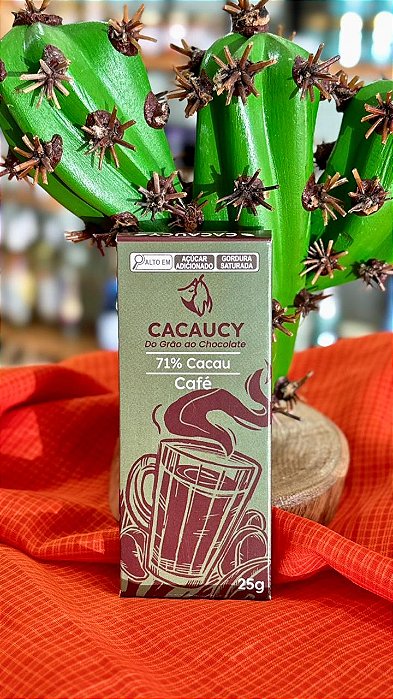 Chocolate Cacaucy 71% Cacau com Café 25g