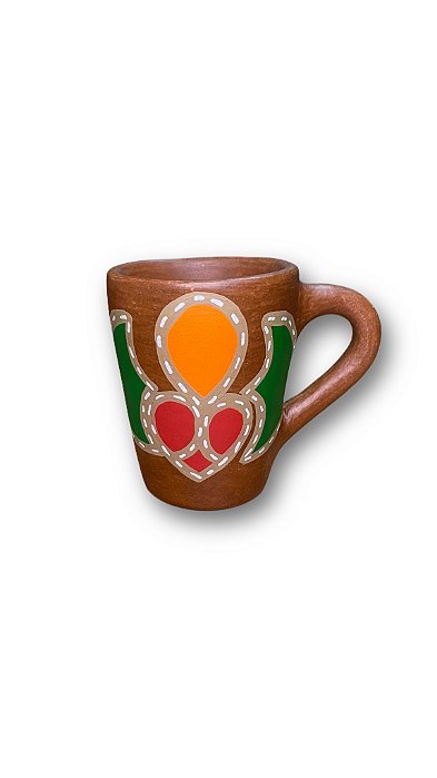 Caneca para café ou chá pintada à mão Xica do Pote - Coleção Gibão