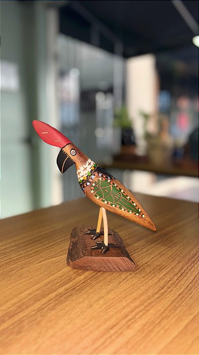 Artesanato Figuras Pássaros - 20cm - Sérgio D.Inês - Código 4.451