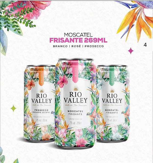 Frisante Branco Prosecco - Rio Valley - Lata 269ml