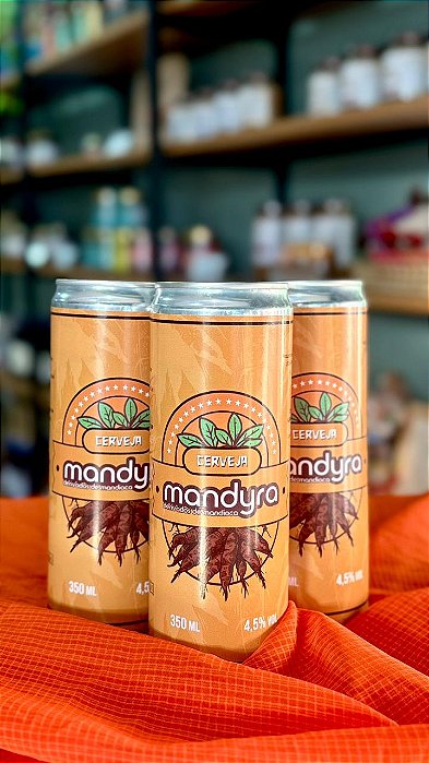 Cerveja Mandyra Lata - Derivada de Mandioca - 350ml