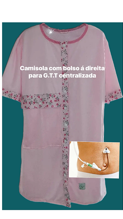 Camisola adaptada com bolso á direita para G.T.T
