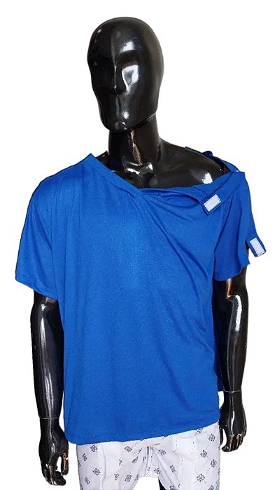 Camisa  adaptada masculina para acamados