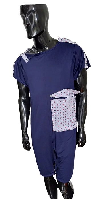 Macacão com bolso protetor para sonda de Gastrostomia