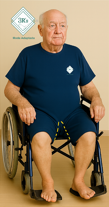 Macacão adaptado anti despir se, para pessoas com Alzheimer