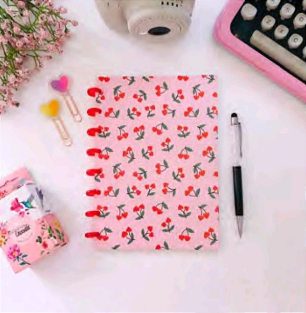 Caderno de Disco Flexível A-5 Cerejinhas