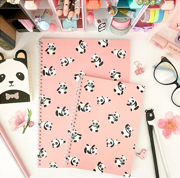 Cadernico Espiral Panda
