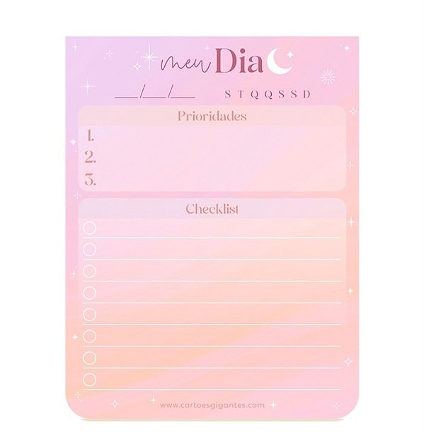 Bloco do Dia Linha Brisa _ Cartões Gigantes