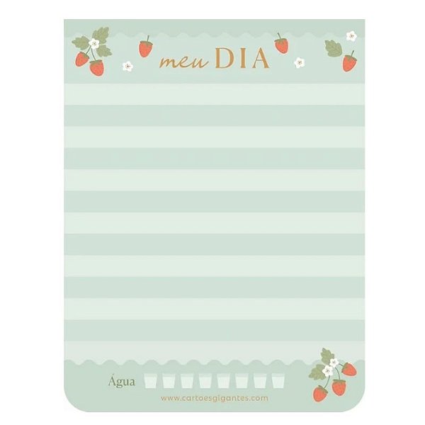 Bloco do Dia Linha Morango _ Cartões Gigantes