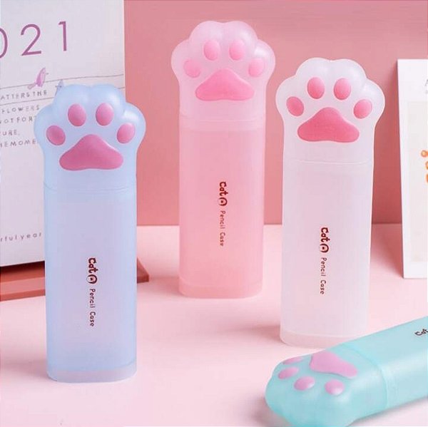 Estojo Plástico Patinha de Gato Plástico 3D