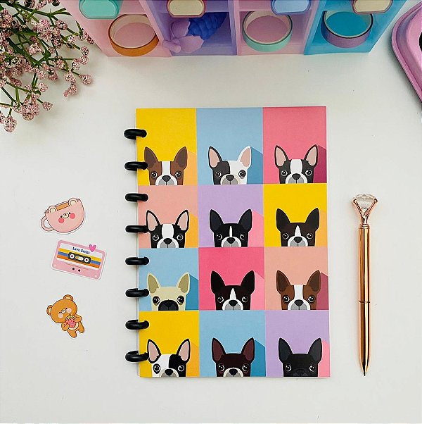 Caderno de Disco Flexível A-5 Bulldogs
