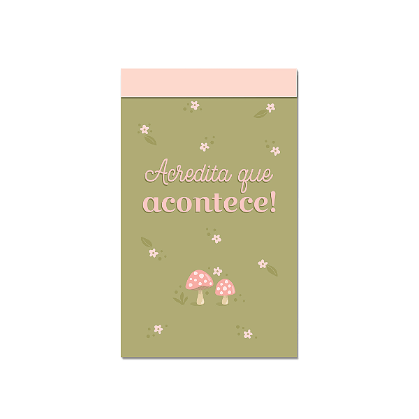 Bloquito de Anotações Linha Cogumelo _Cartões Gigantes