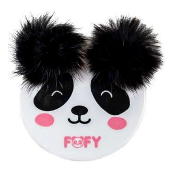 Apontador Panda Dois Furos e Orelhas Pelúcia _ Fofy