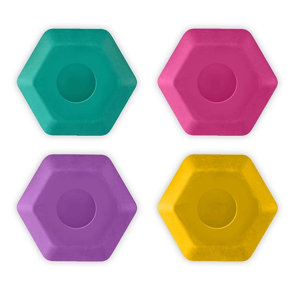 Borracha Ergonômica Hexagonal Color Joy