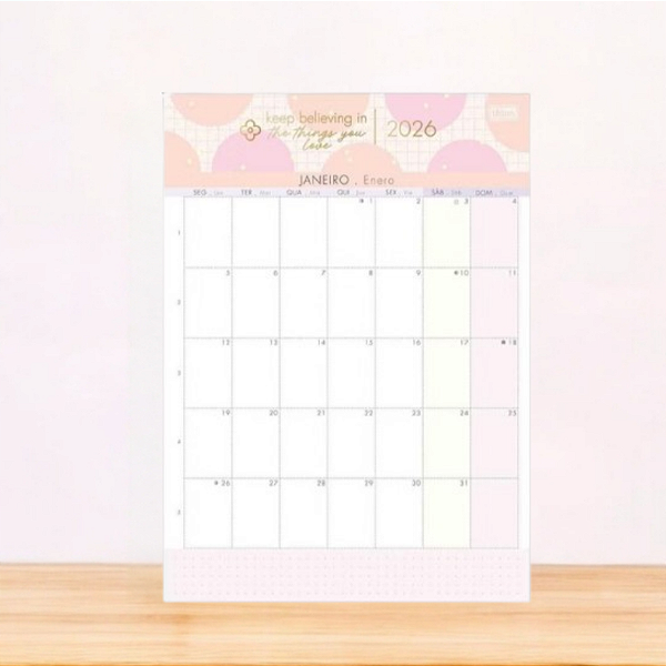 Bloco Planner 2026 Mensal Soho