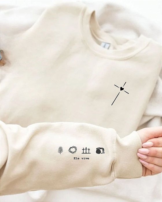 Moletom Gola Redonda Ele vive