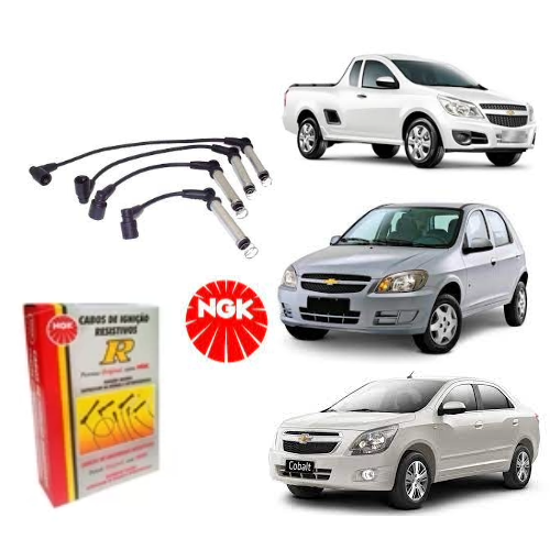Jogo cabo vela GM Celta/ Corsa/ Cobalt/ Prisma/ Meriva/ Montana/ Spin - FIAT com motor 1.8 GM