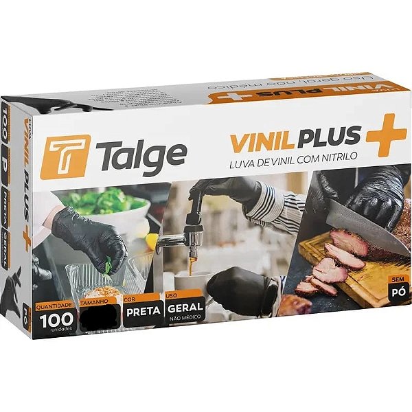 Luva Vinil Plus Black