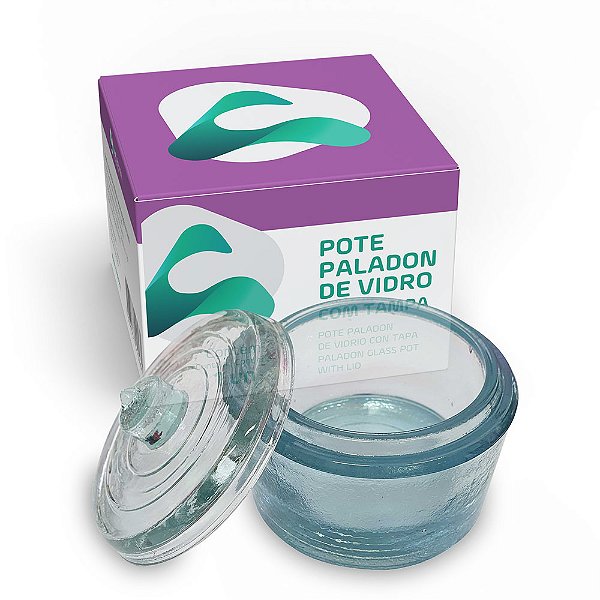 Pote Paladon de Vidro Com Tampa