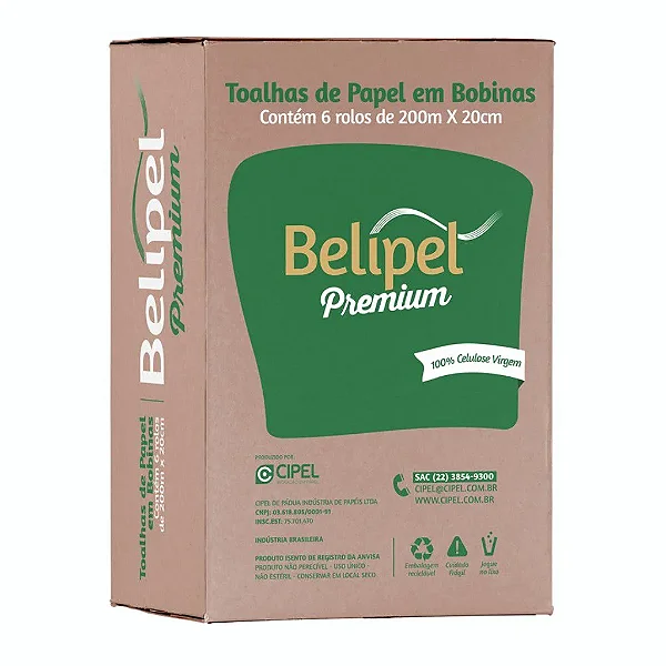 Toalhas de Papel Belipel Premium
