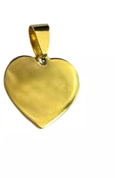 PINGENTE CORAÇÃO AÇO DOURADO