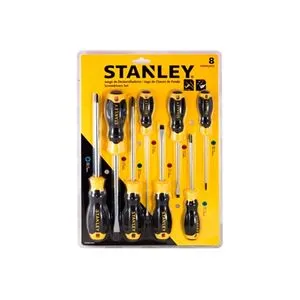 JOGO CHAVE FENDA 8PCS EMBORRACHADA STANLEY