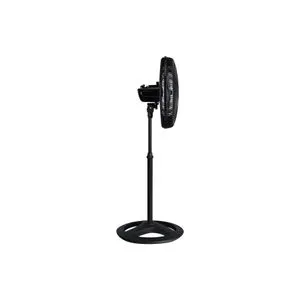 VENTILADOR TURBO COLUNA OSC 50CM PRETO 6 PAS CINZA 127V VENTISOL