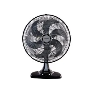 VENTILADOR TURBO MESA OSC 50CM PRETO 6 PAS CINZA 127V VENTISOL