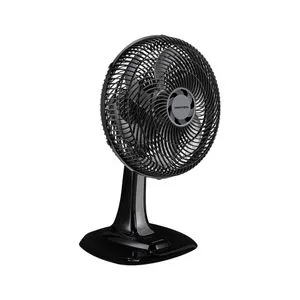 VENTILADOR TURBO MESA OSC 30CM PRETO 6 PAS CINZA 127V VENTISOL