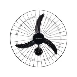 VENTILADOR PAREDE 60CM PRETO BIVOLT VENTISOL